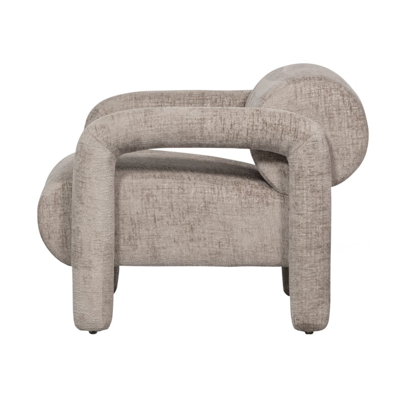 ARMCHAIR ROBUST MATT VELVET SAND - CHAIRS, STOOLS